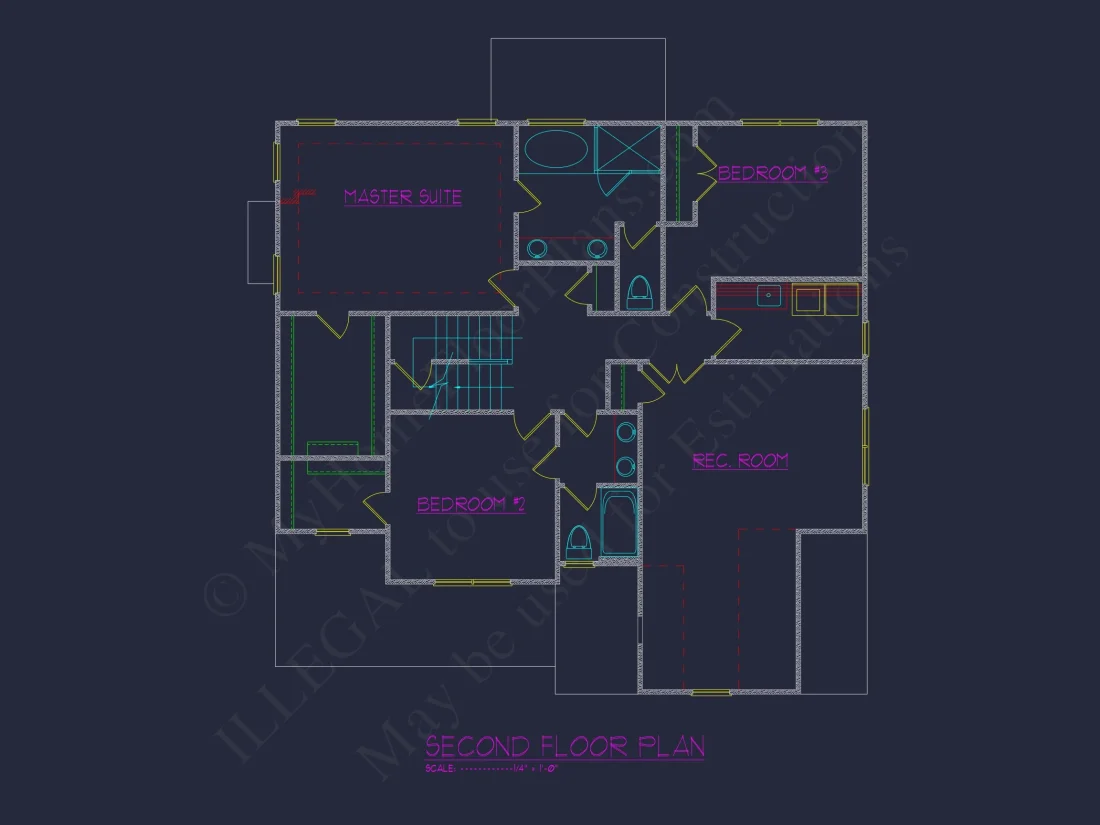 Explore a Traditional 2.5-Story house Plan with CAD Designs