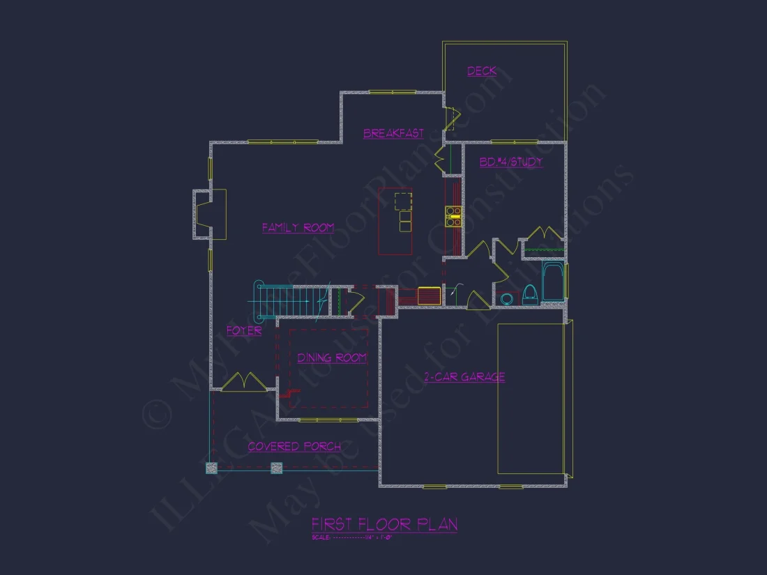 Explore a Traditional 2.5-Story house Plan with CAD Designs