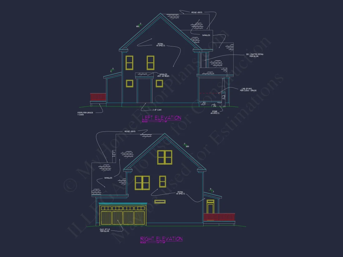 Explore a Traditional 2.5-Story house Plan with CAD Designs