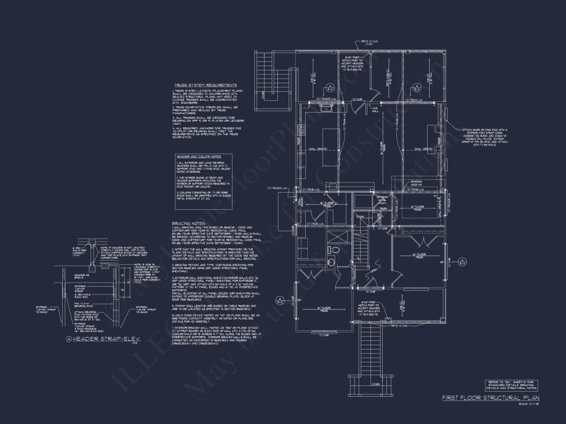 Coastal 3-Story house Plan: 3 Bed, 3 Bath, Elevator, CAD