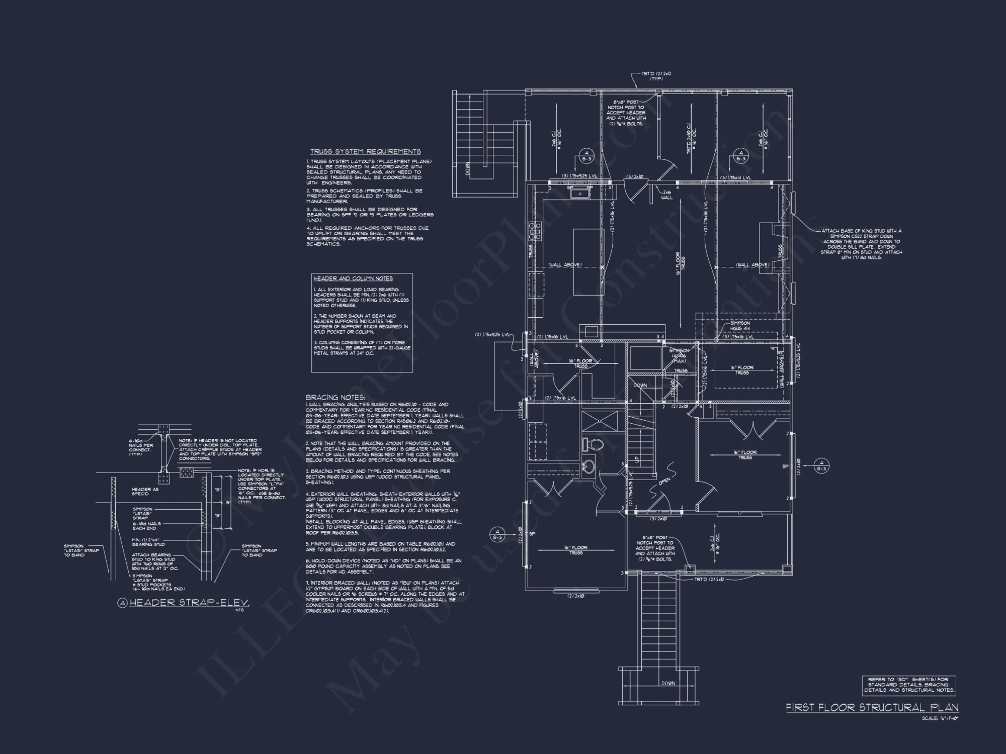 Coastal 3-Story house Plan: 3 Bed, 3 Bath, Elevator, CAD