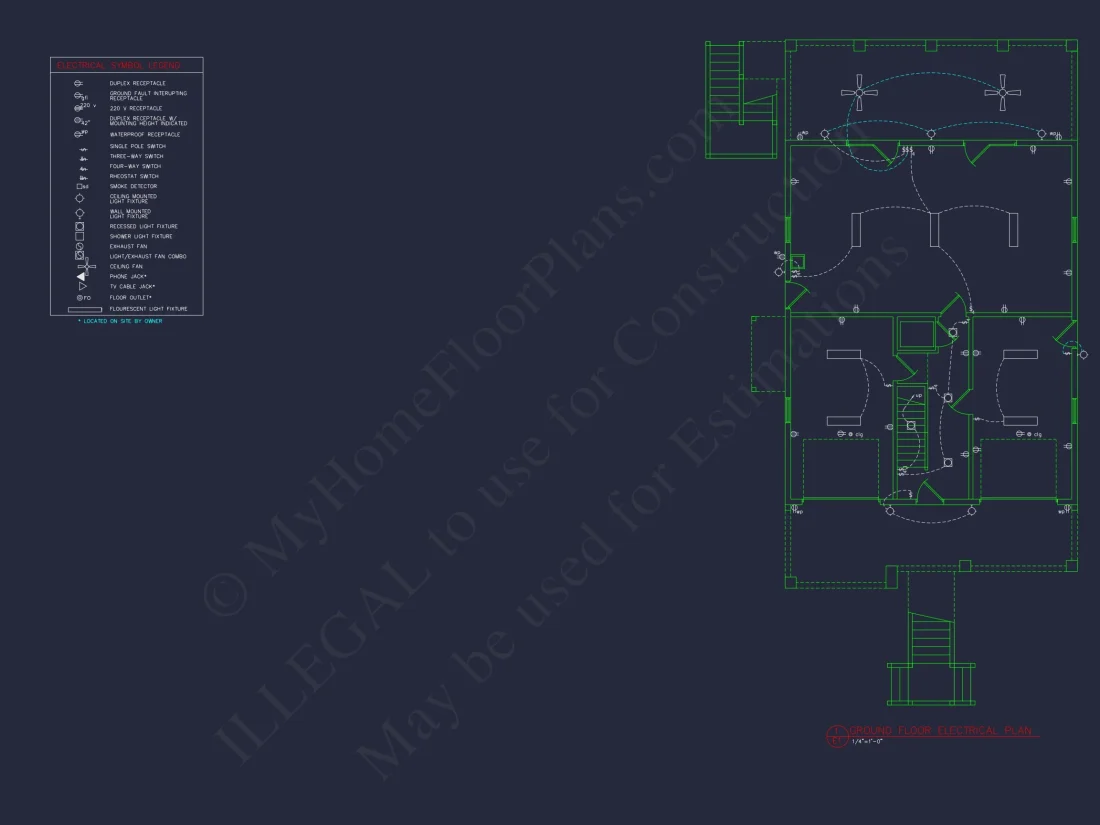 Coastal 3-Story house Plan: 3 Bed, 3 Bath, Elevator, CAD