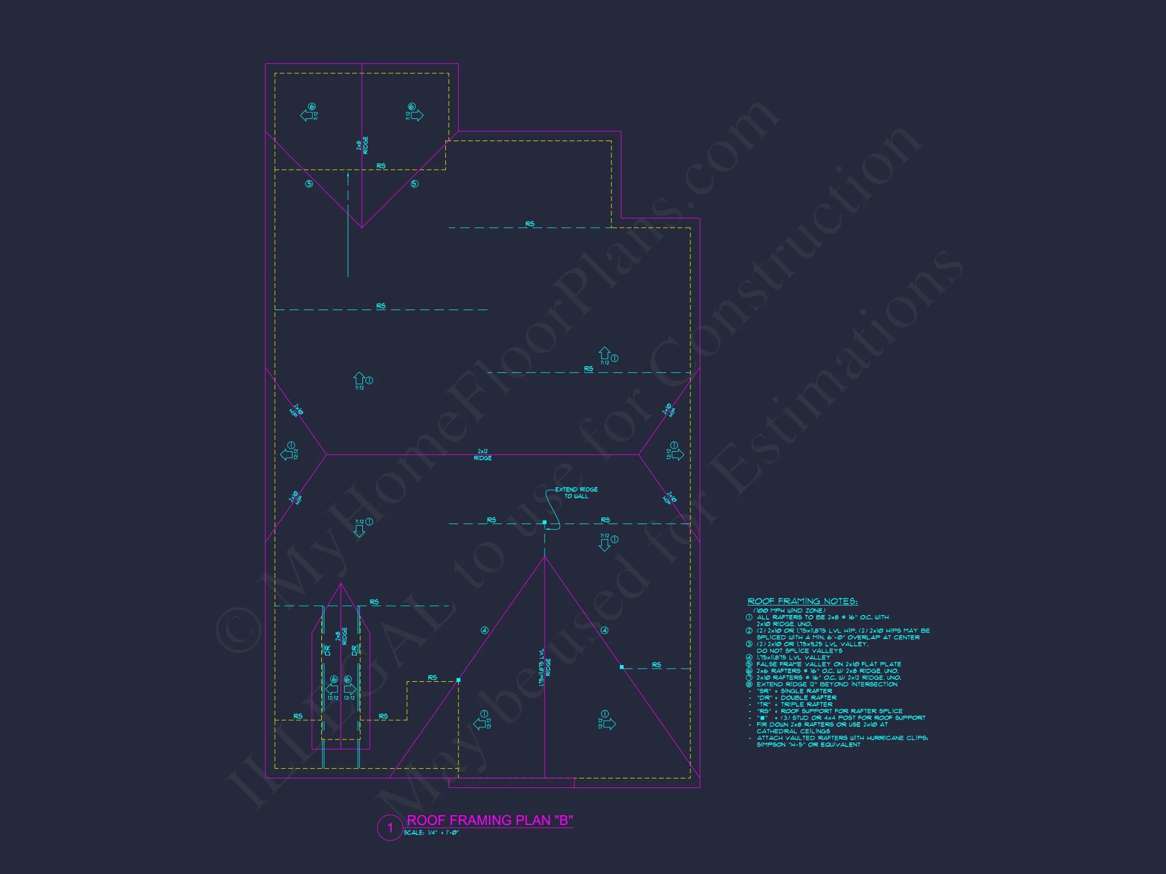 14-1069 HOUSE PLAN - Dutch Colonial House Plan - 4-Bed, 3-Bath, 2,450 SF 12 house Plan Blueprint: 2-Story 4 Bedroom Craftsman Design