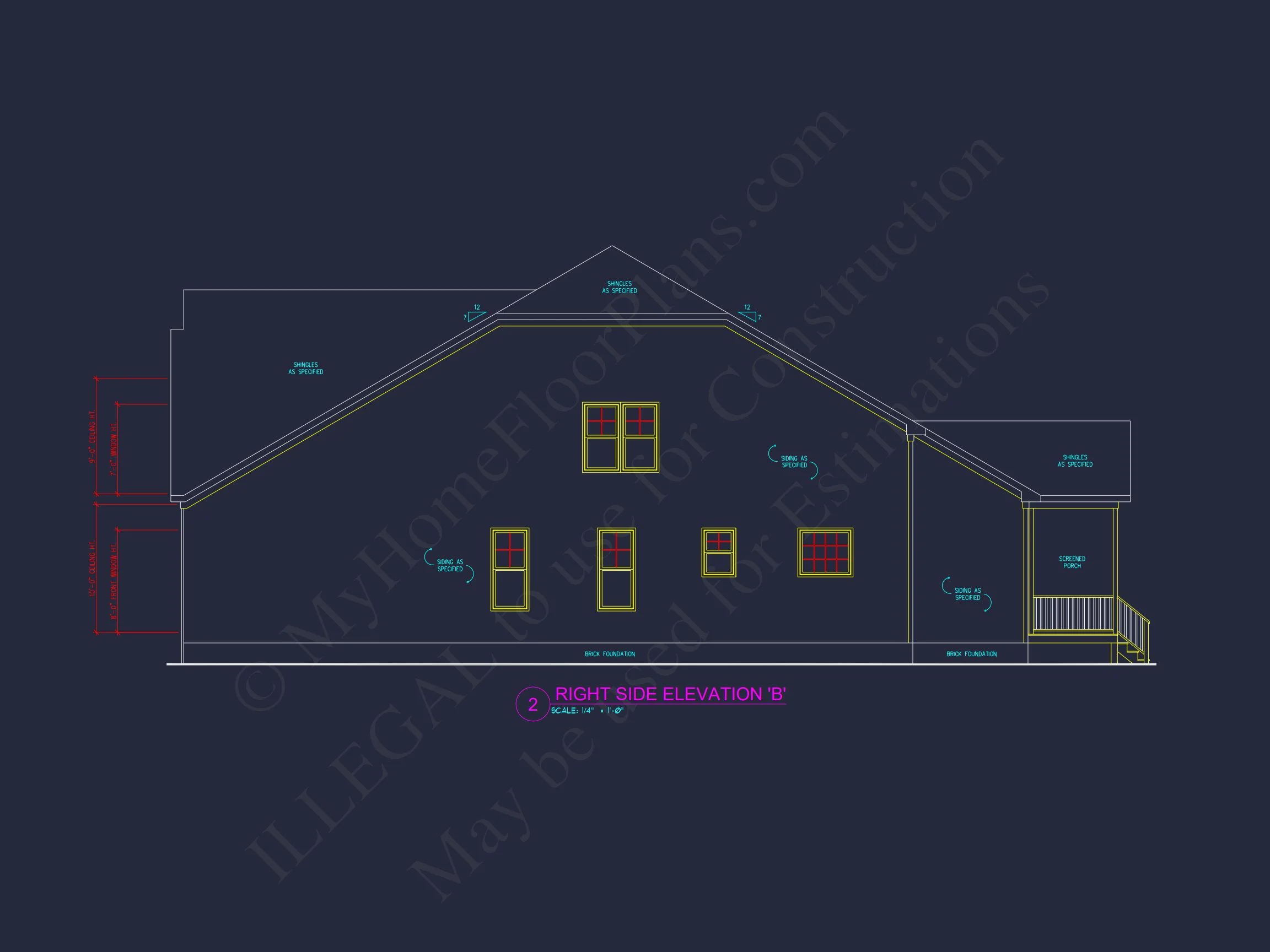14-1069 HOUSE PLAN - Dutch Colonial House Plan - 4-Bed, 3-Bath, 2,450 SF 4 house Plan Blueprint: 2-Story 4 Bedroom Craftsman Design