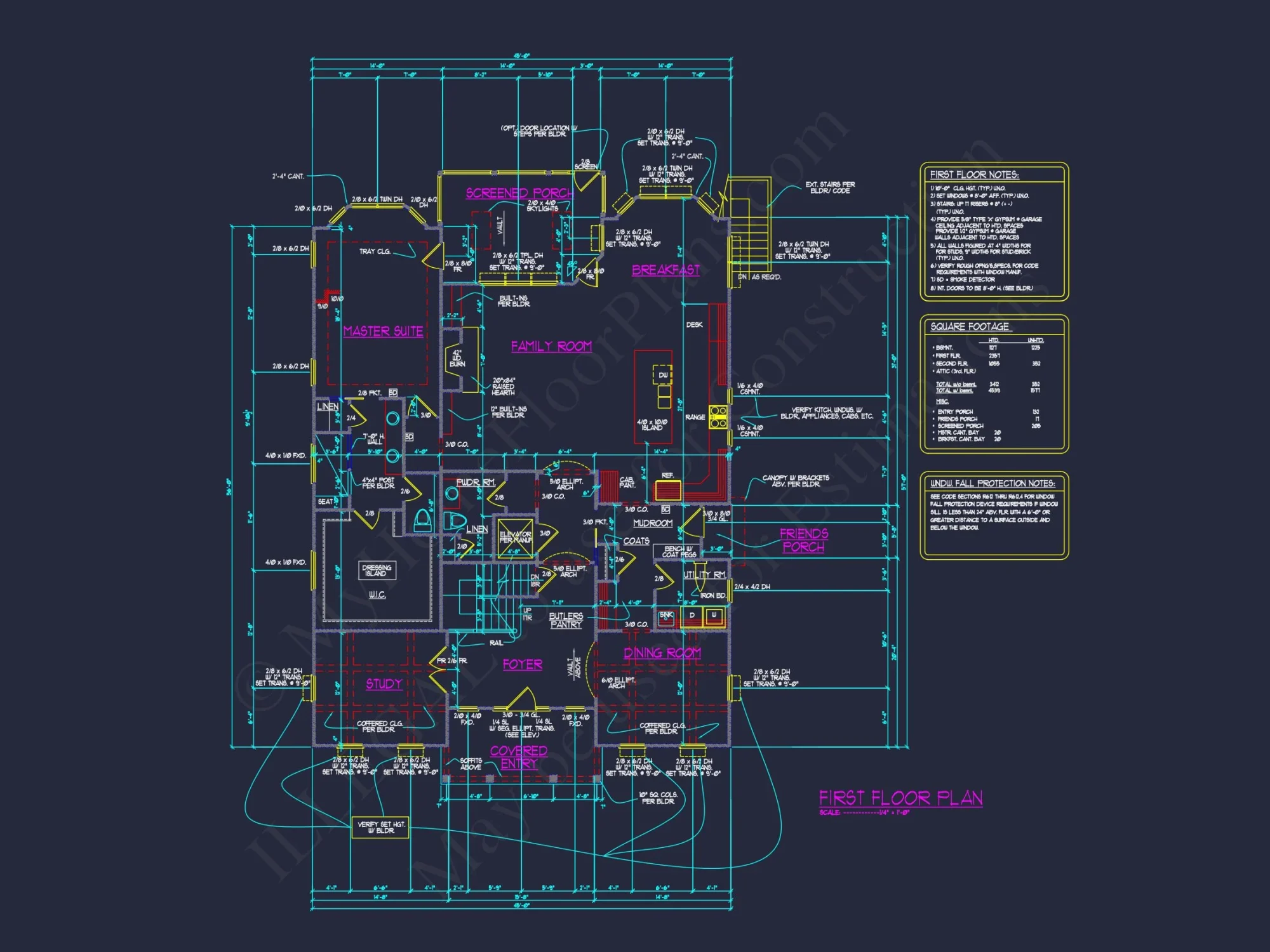 Custom house Plan with 3 Floors – CAD Architectural Designs