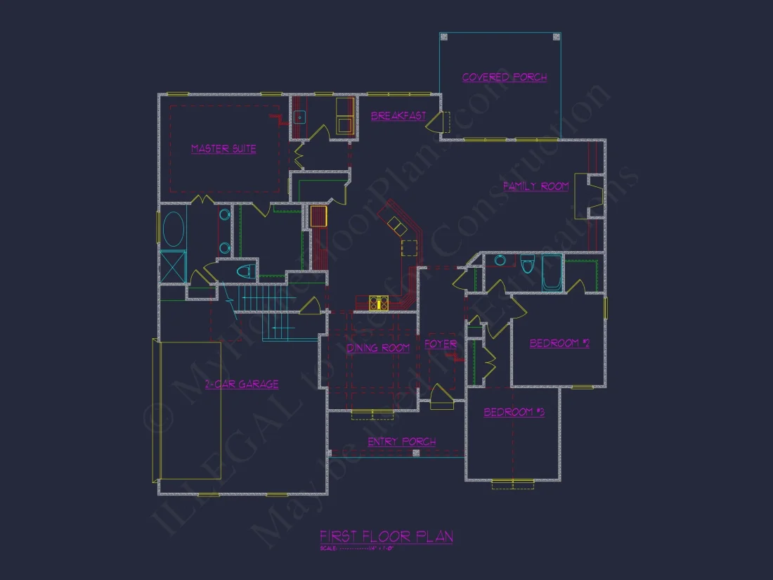 Custom house Design: Floor Plan, Architecture, CAD Blueprint