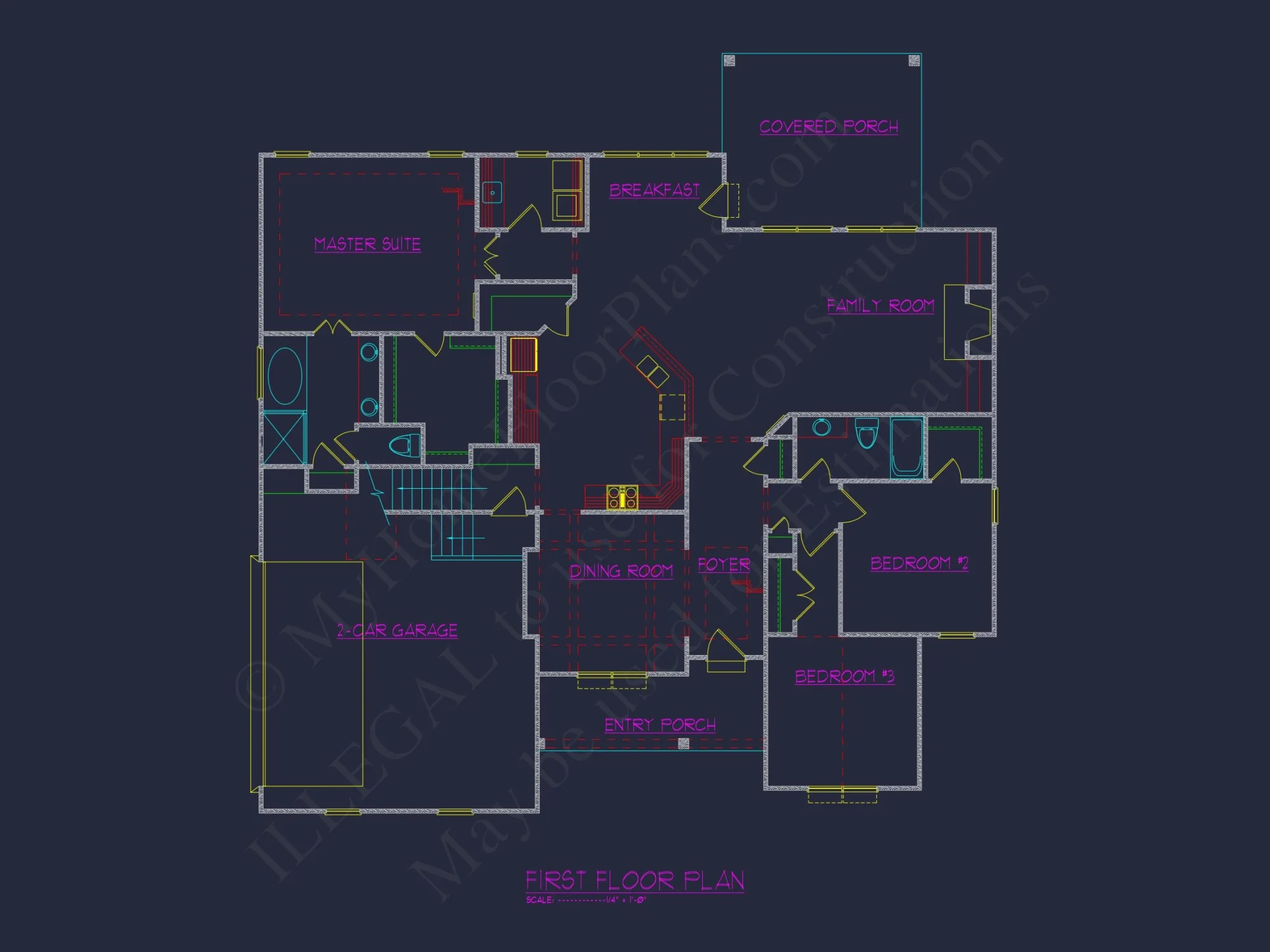 Custom house Design: Floor Plan, Architecture, CAD Blueprint