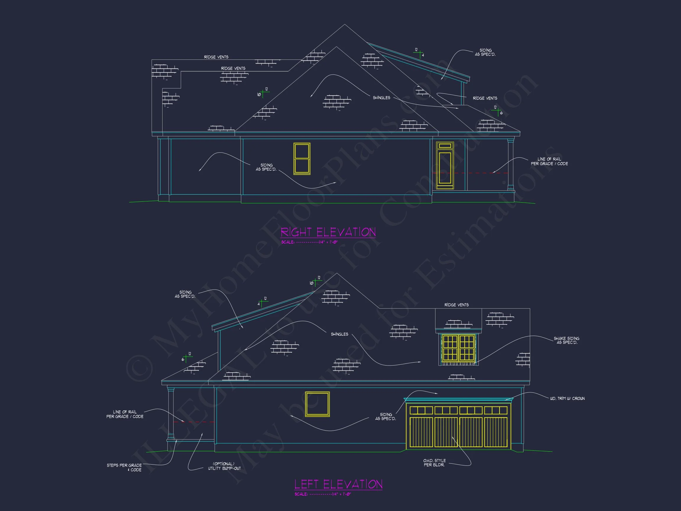 13-1721 HOUSE PLAN - Farmhouse House Plan - 4-Bed, 3-Bath, 3012 SF 3 Custom house Design: Floor Plan, Architecture, CAD Blueprint
