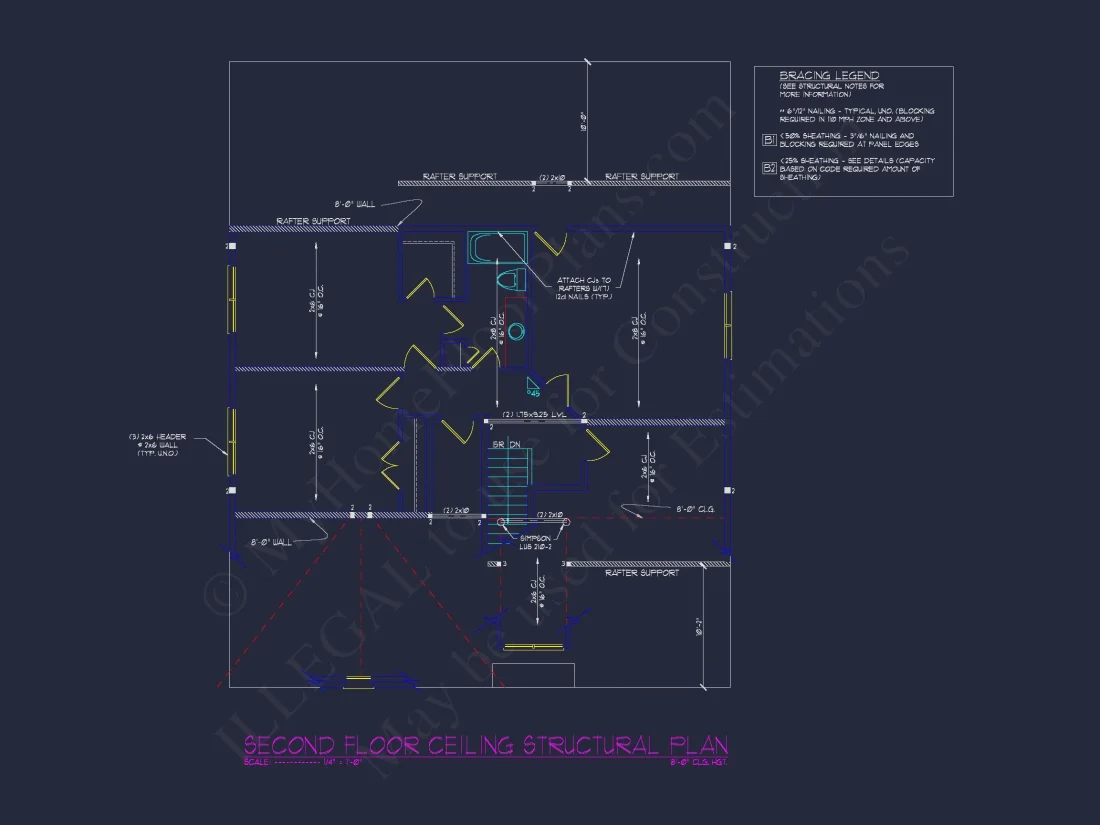house Floor Plan with 4 Bedrooms, 2 Stories, and CAD Designs