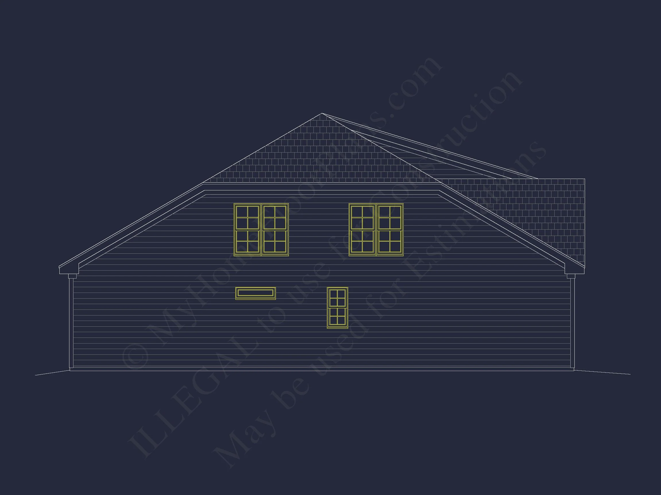 house Floor Plan with 4 Bedrooms, 2 Stories, and CAD Designs