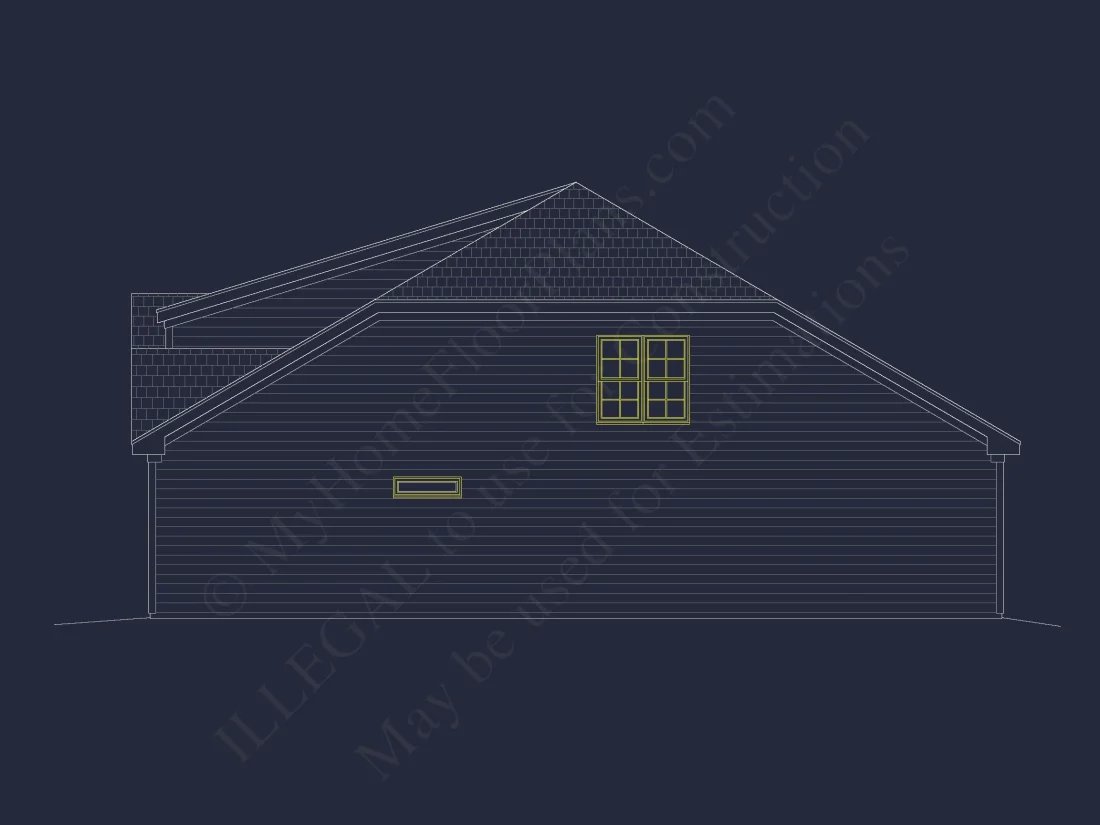 house Floor Plan with 4 Bedrooms, 2 Stories, and CAD Designs