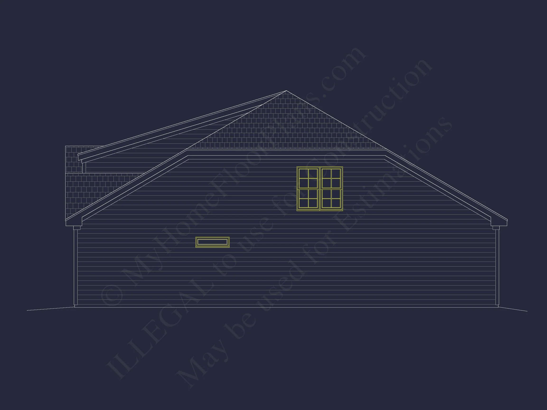 house Floor Plan with 4 Bedrooms, 2 Stories, and CAD Designs