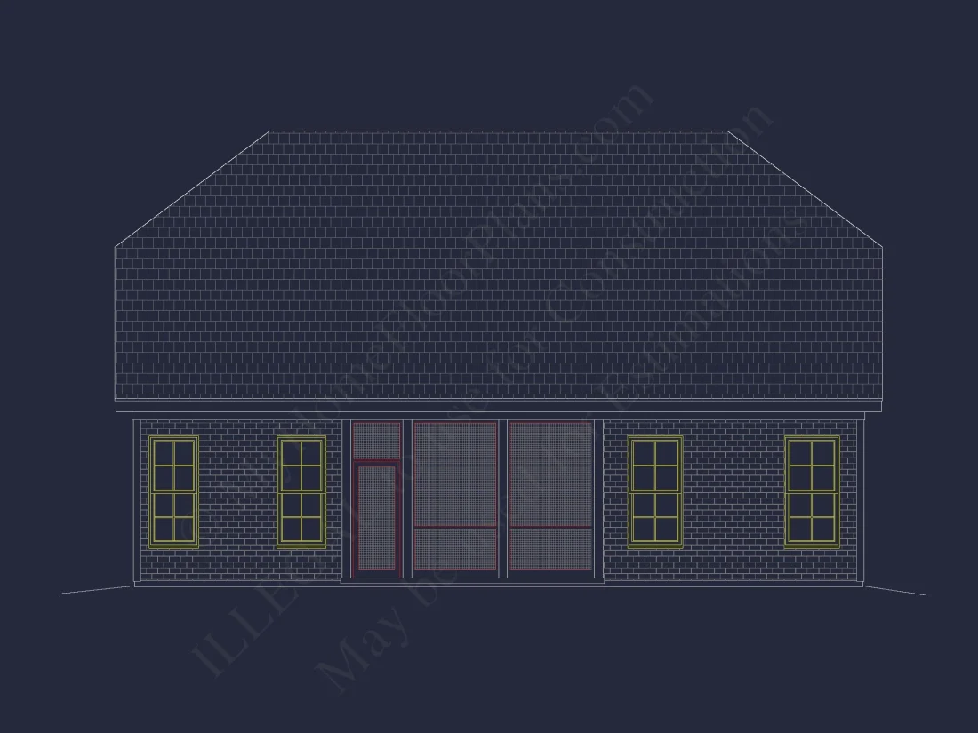 house Floor Plan with 4 Bedrooms, 2 Stories, and CAD Designs