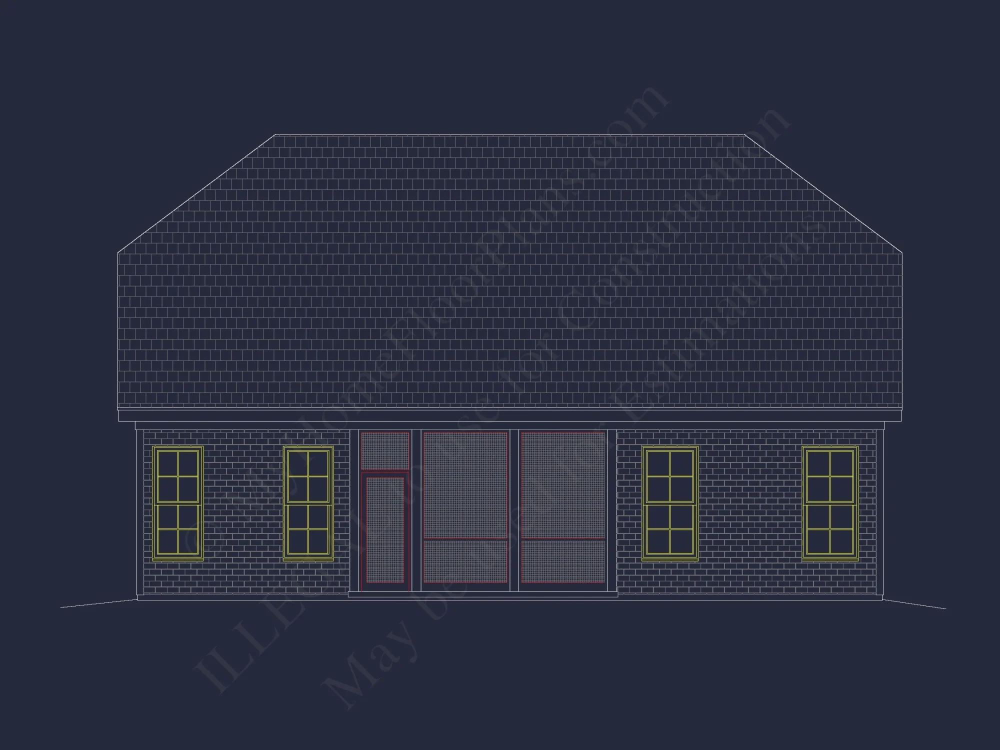 house Floor Plan with 4 Bedrooms, 2 Stories, and CAD Designs