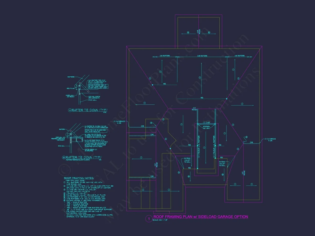 Detailed house Floor Plan Blueprint with CAD Designs