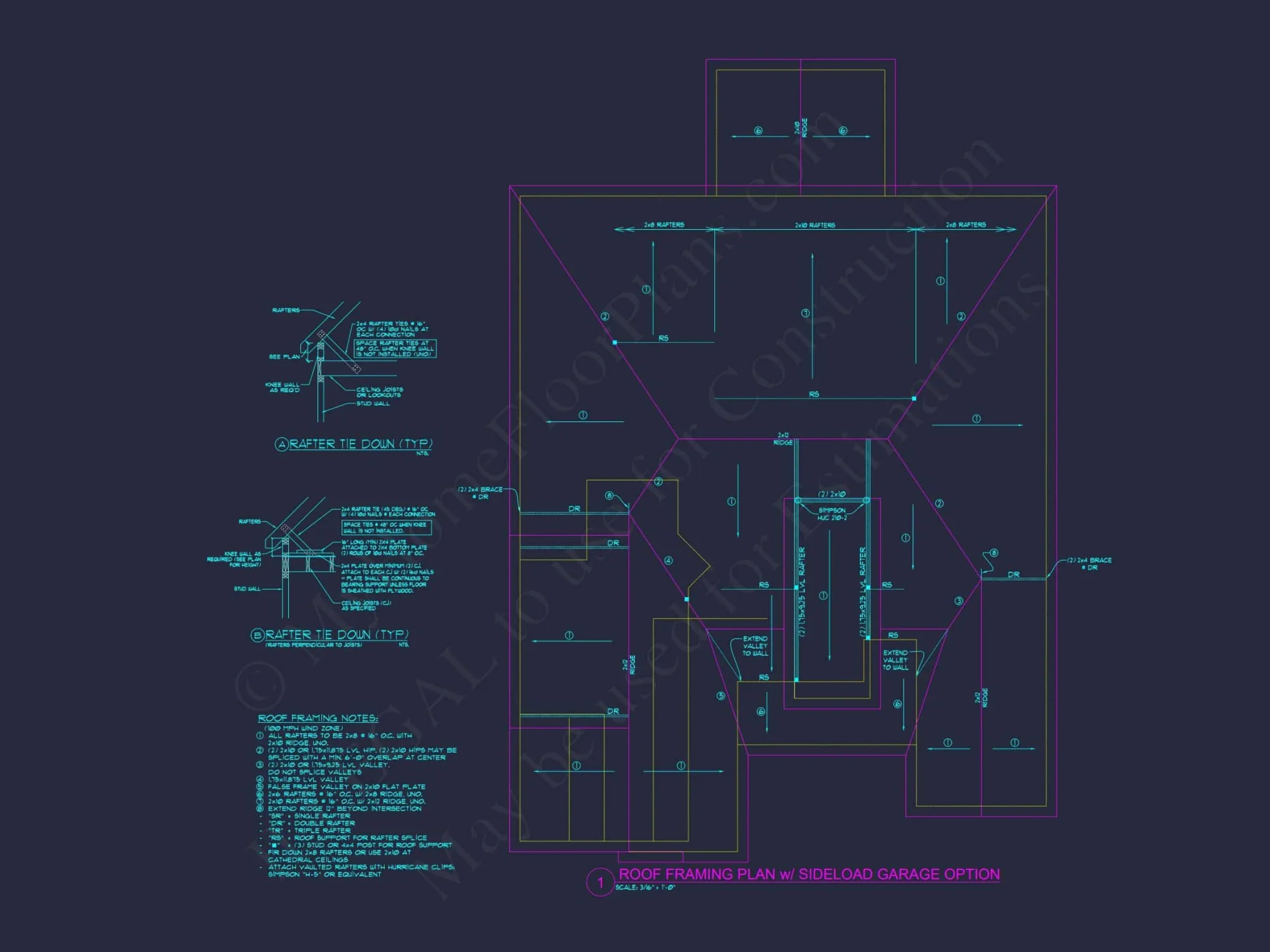Detailed house Floor Plan Blueprint with CAD Designs