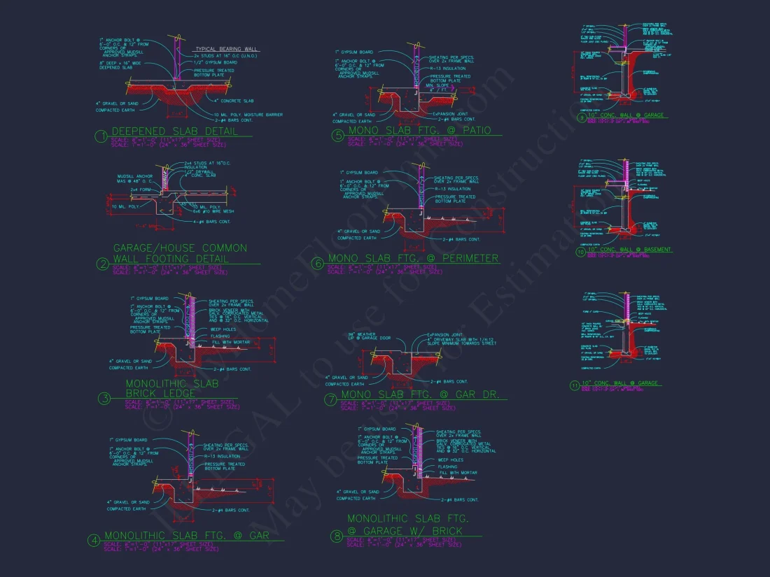 Detailed house Floor Plan Blueprint with CAD Designs