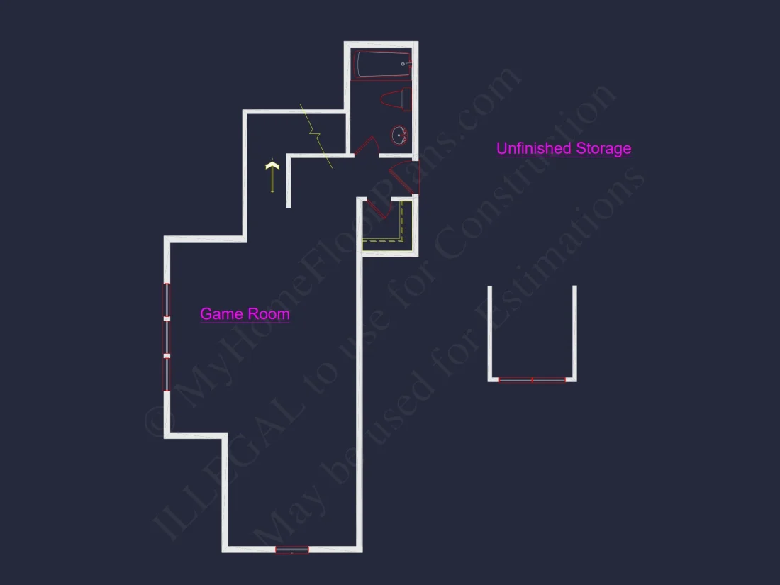 Detailed house Floor Plan Blueprint with CAD Designs