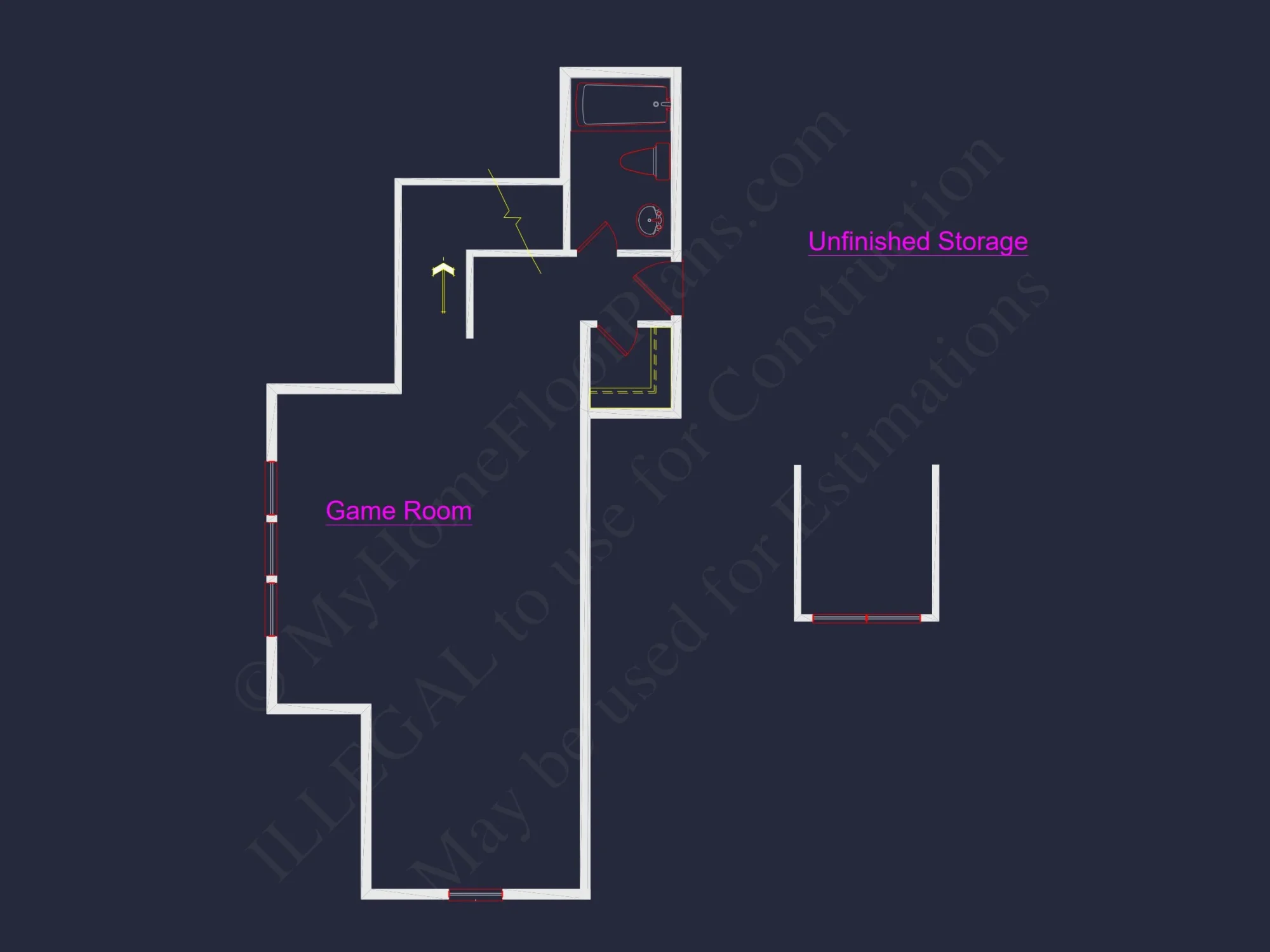Detailed house Floor Plan Blueprint with CAD Designs