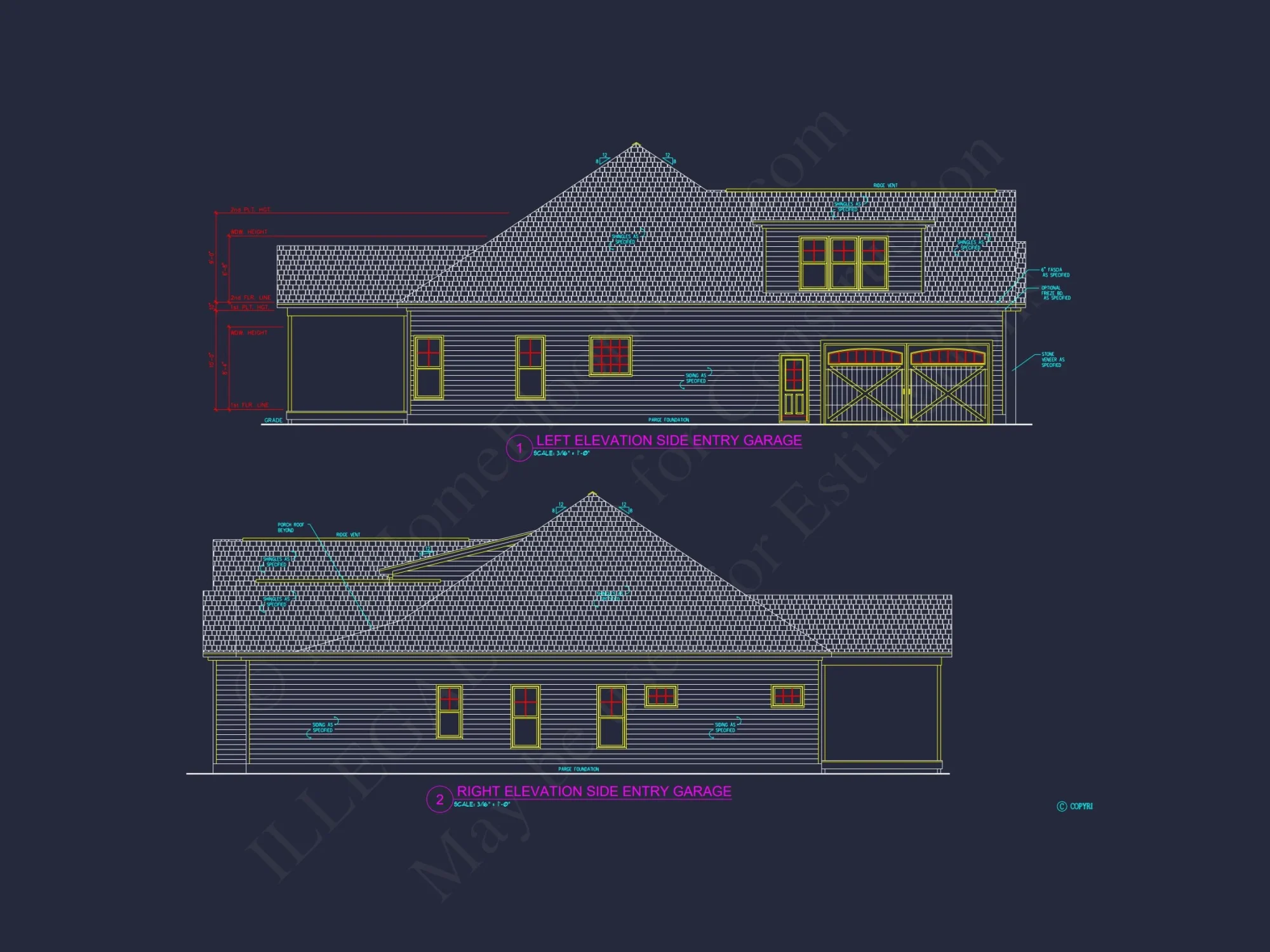 Detailed house Floor Plan Blueprint with CAD Designs