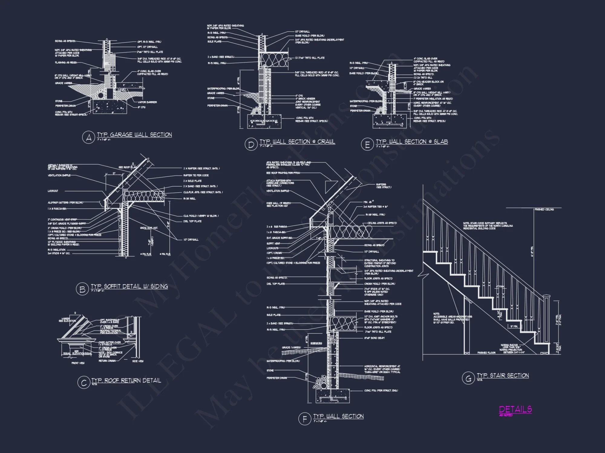 Craftsman house Floor Plan for Designers: Architecture CAD Blueprint