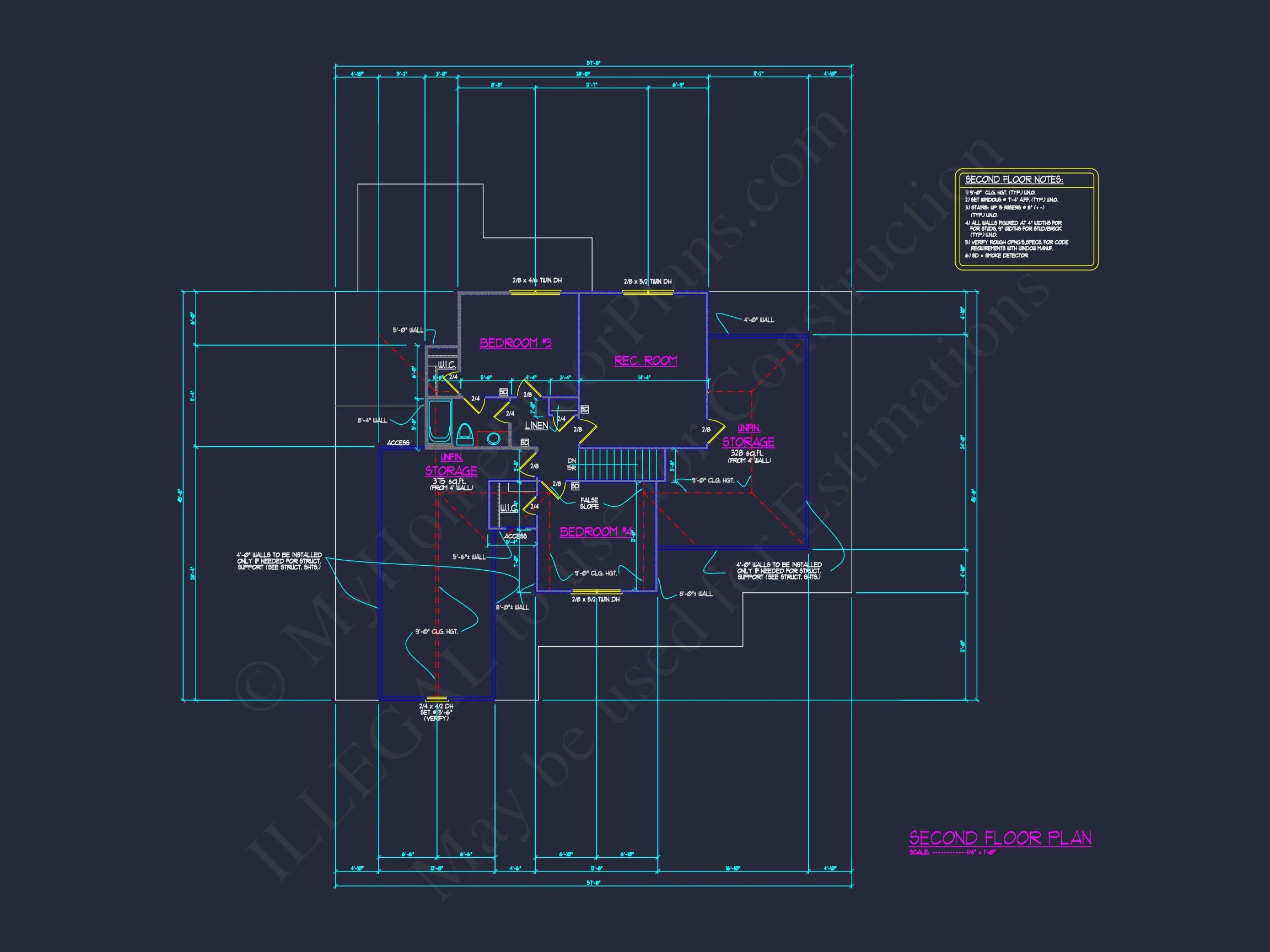 Craftsman house Floor Plan for Designers: Architecture CAD Blueprint