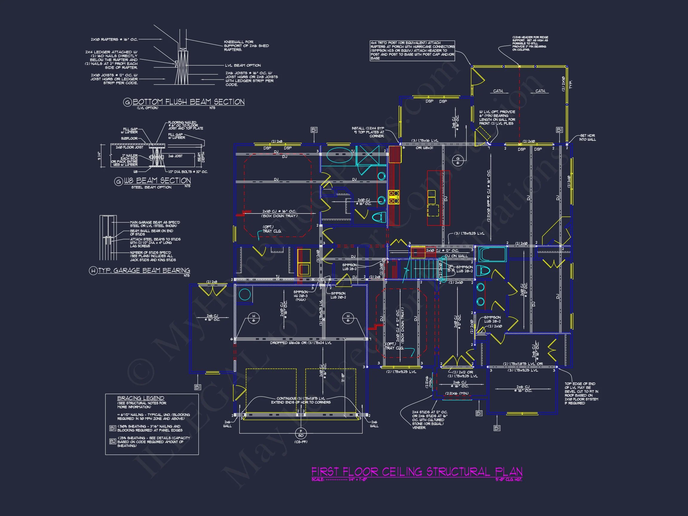 13-1517 HOUSE PLAN - Craftsman House Plan - 4-Bed, 3-Bath, 2,860 SF 13 4-Bedroom Southern house Plan with Open Floor Designs