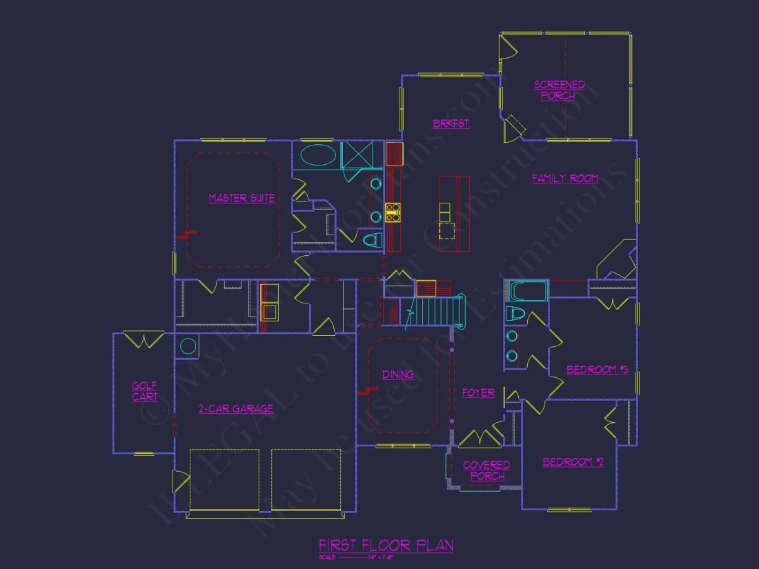 4-Bedroom Southern house Plan with Open Floor Designs