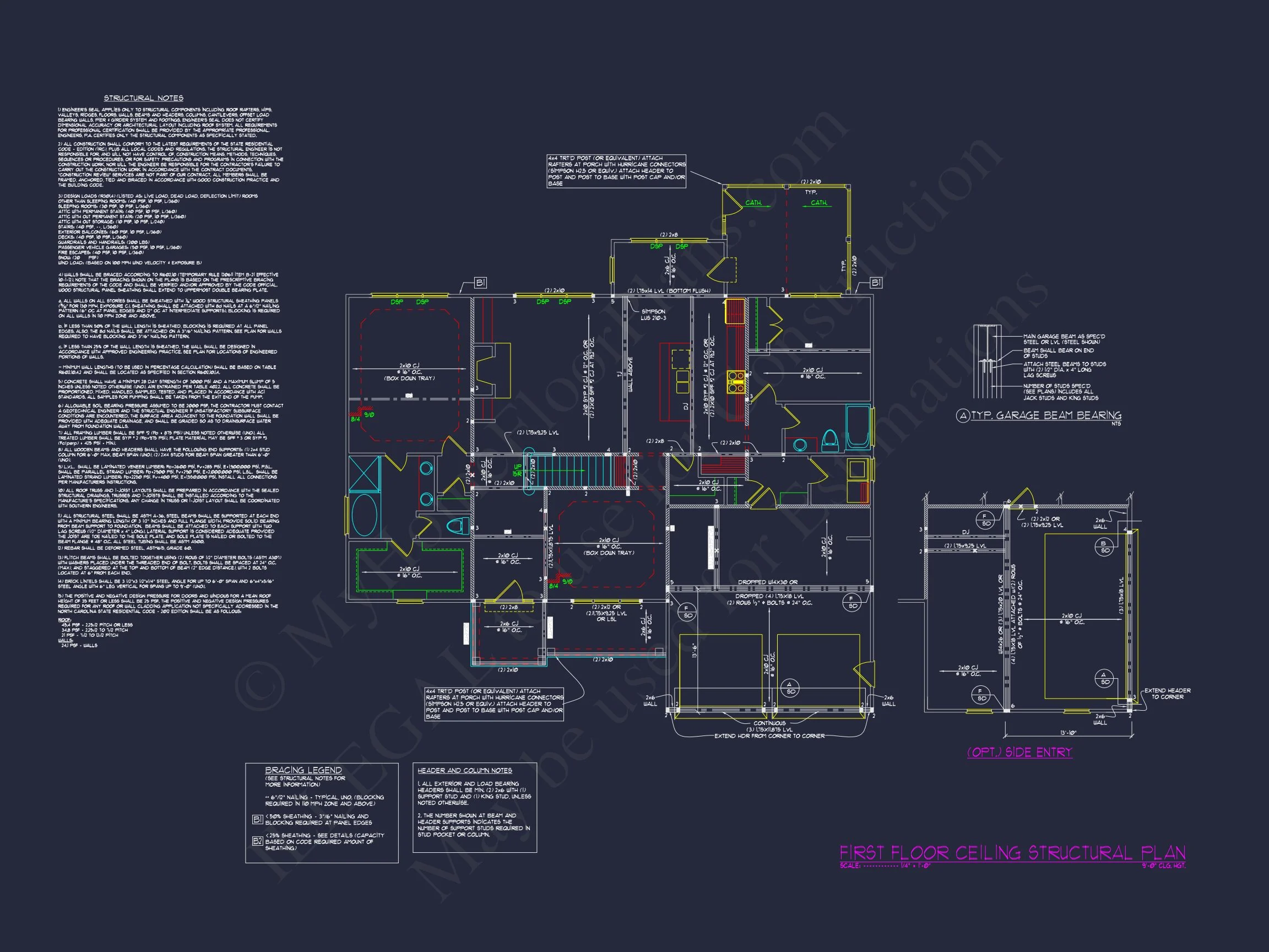 13-1339 HOUSE PLAN - Craftsman House Plan - 4-Bed, 3-Bath, 2,755 SF 9 Modern Craftsman house Plan with CAD Blueprints & Designs