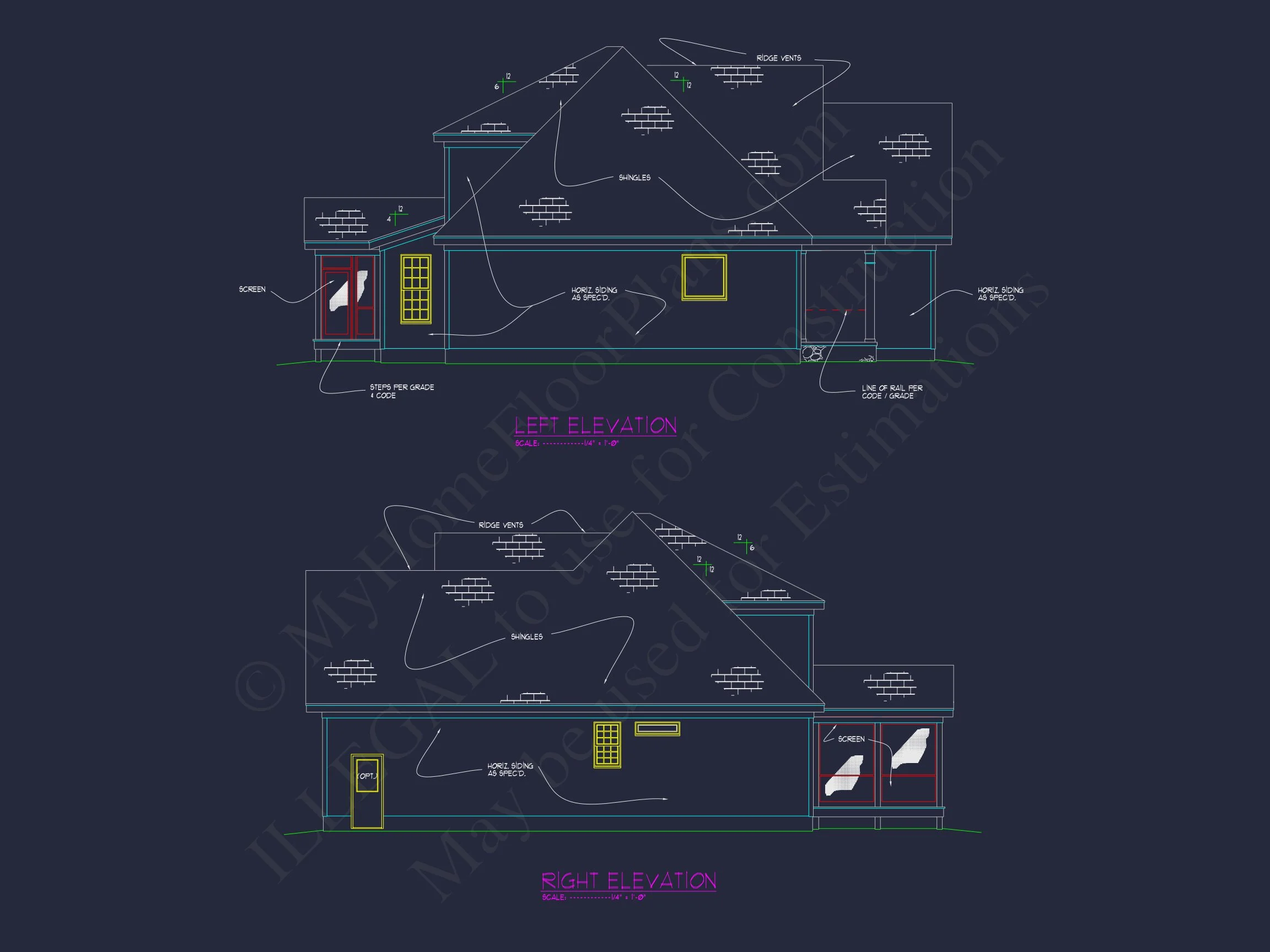 13-1339 HOUSE PLAN - Craftsman House Plan - 4-Bed, 3-Bath, 2,755 SF 3 Modern Craftsman house Plan with CAD Blueprints & Designs