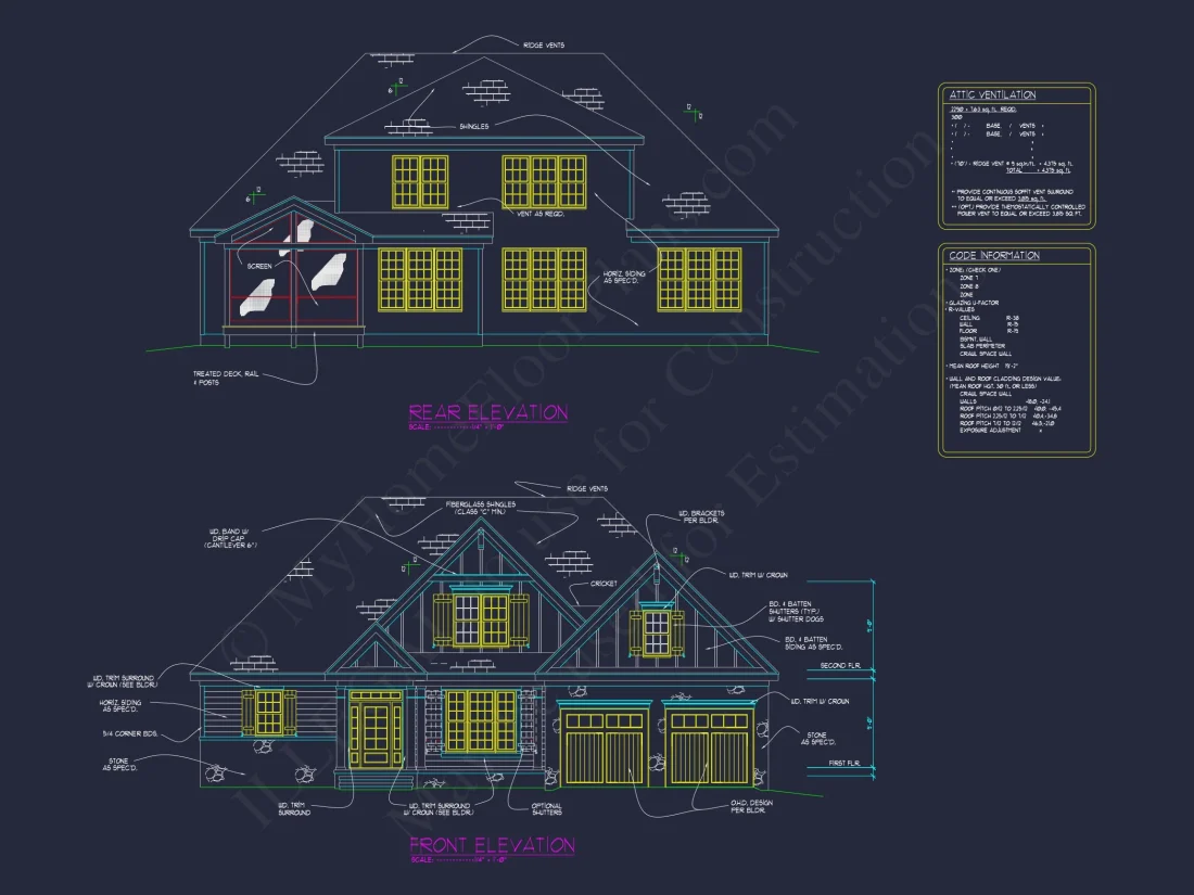 Modern Craftsman house Plan with CAD Blueprints & Designs