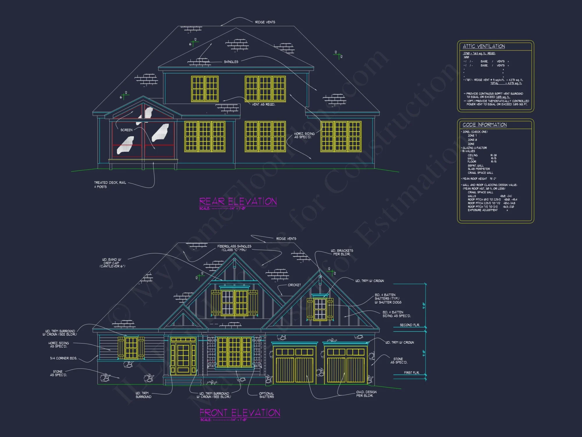 Modern Craftsman house Plan with CAD Blueprints & Designs