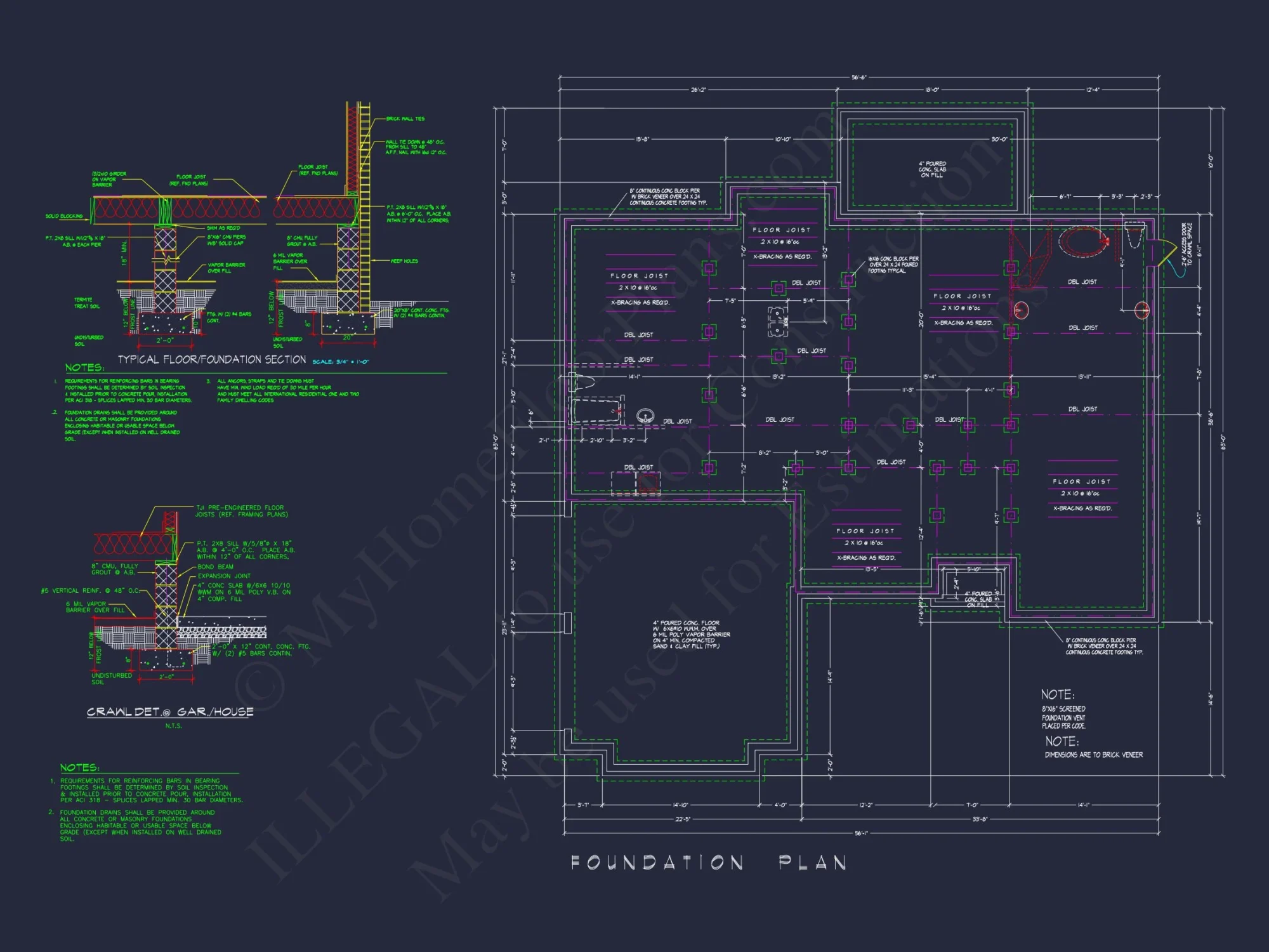 Customizable house Plan with Floor Plans & CAD Designs