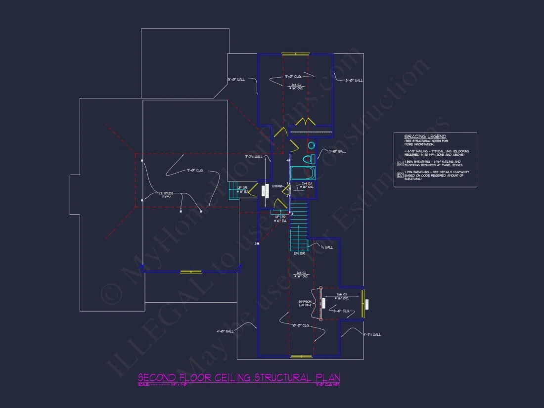 Two-story house Plan with Modern Craftsman Blueprint Designs
