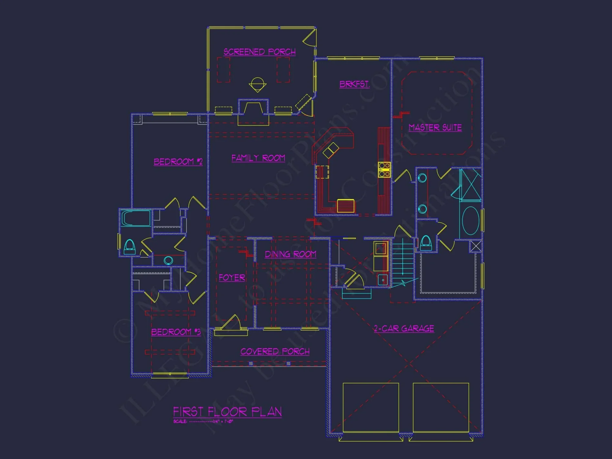 Two-story house Plan with Modern Craftsman Blueprint Designs