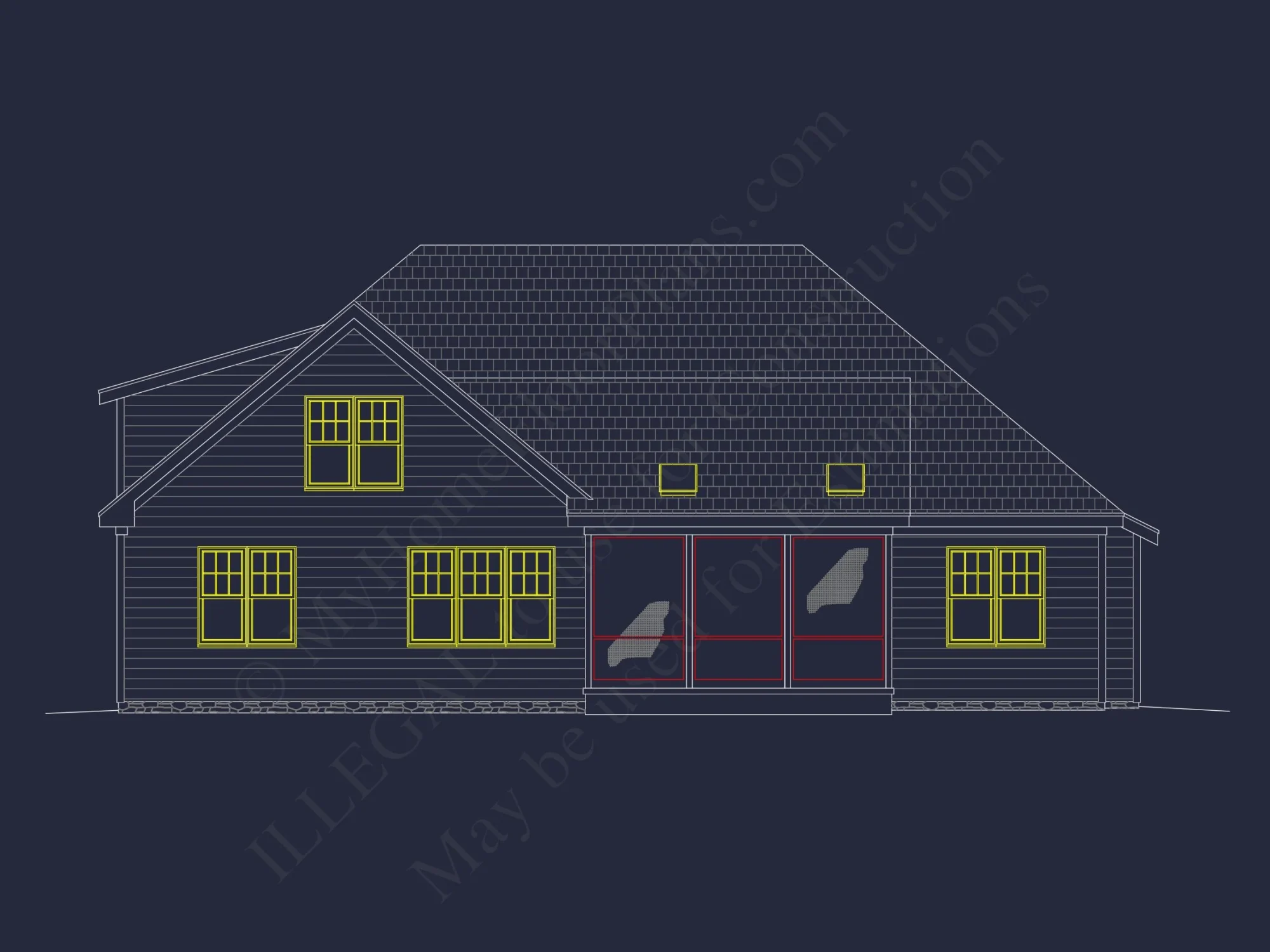 Two-story house Plan with Modern Craftsman Blueprint Designs