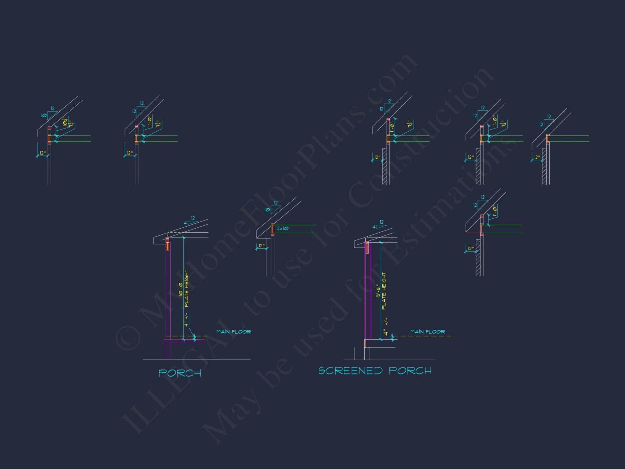 Colonial 4 Bed, 3 Bath 2-Story house Floor Plan & Blueprint