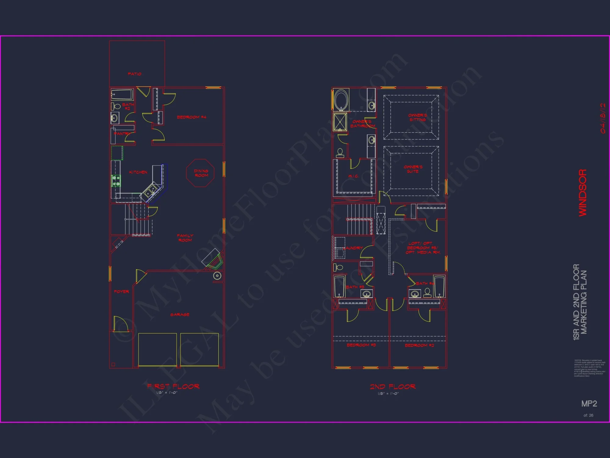 Modern Suburban house Design with 5 Bedrooms & 2-Car Garage