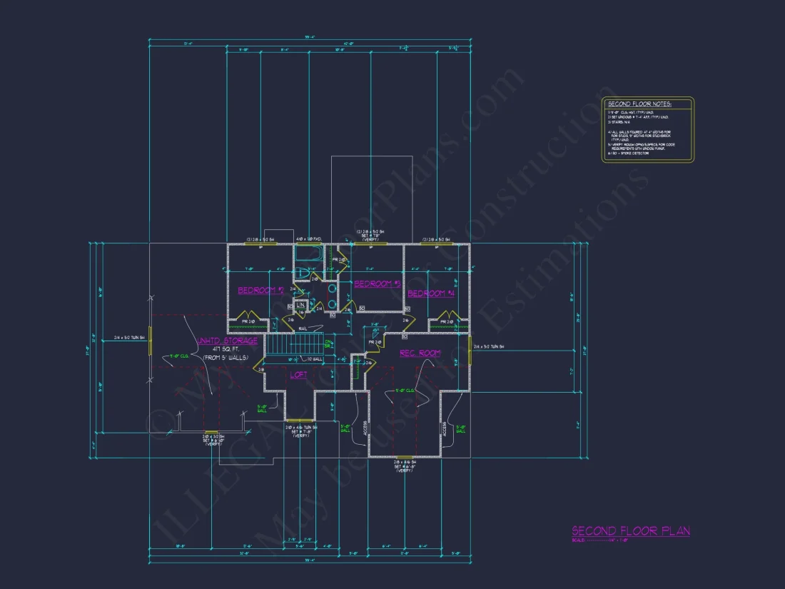 Unique 4-Bedroom house Plan with CAD Designs & Floor Plans