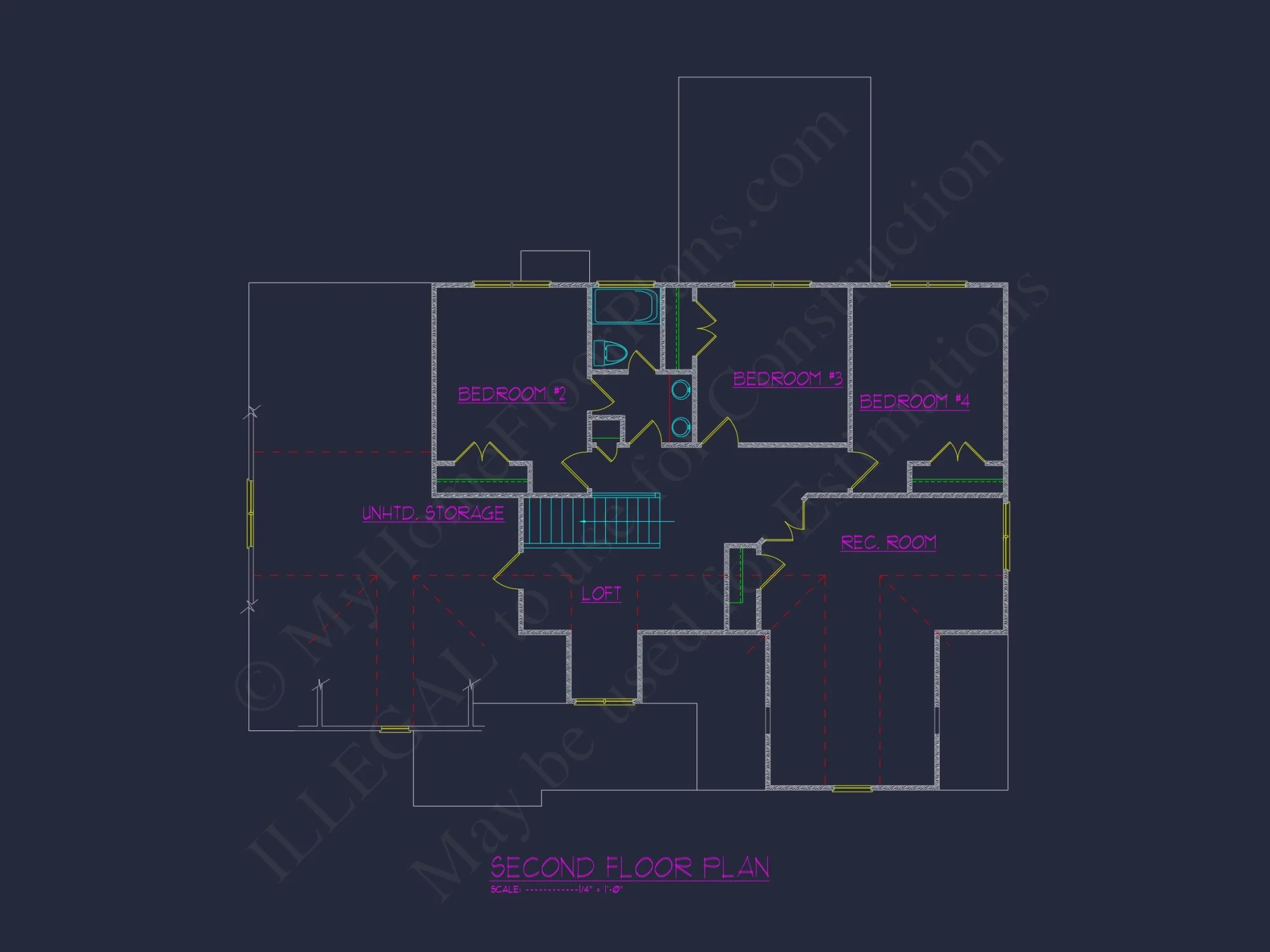 Unique 4-Bedroom house Plan with CAD Designs & Floor Plans