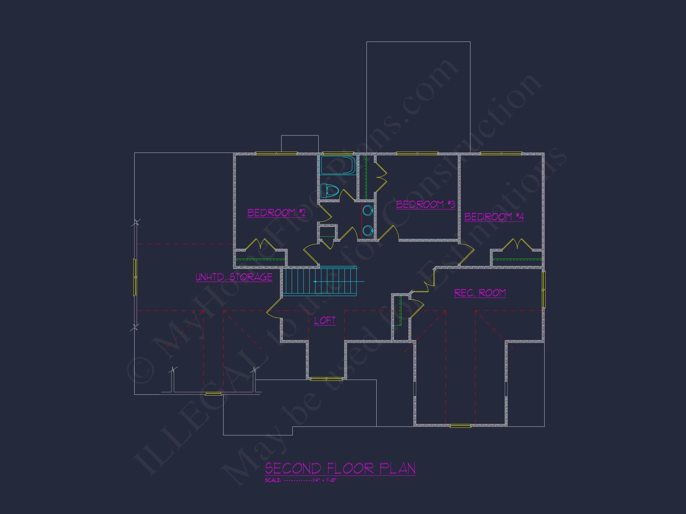 12-2885 HOUSE PLAN - Modern Farmhouse Plan - 4-Bed, 3-Bath, 2572 SF 5 Unique 4-Bedroom house Plan with CAD Designs & Floor Plans