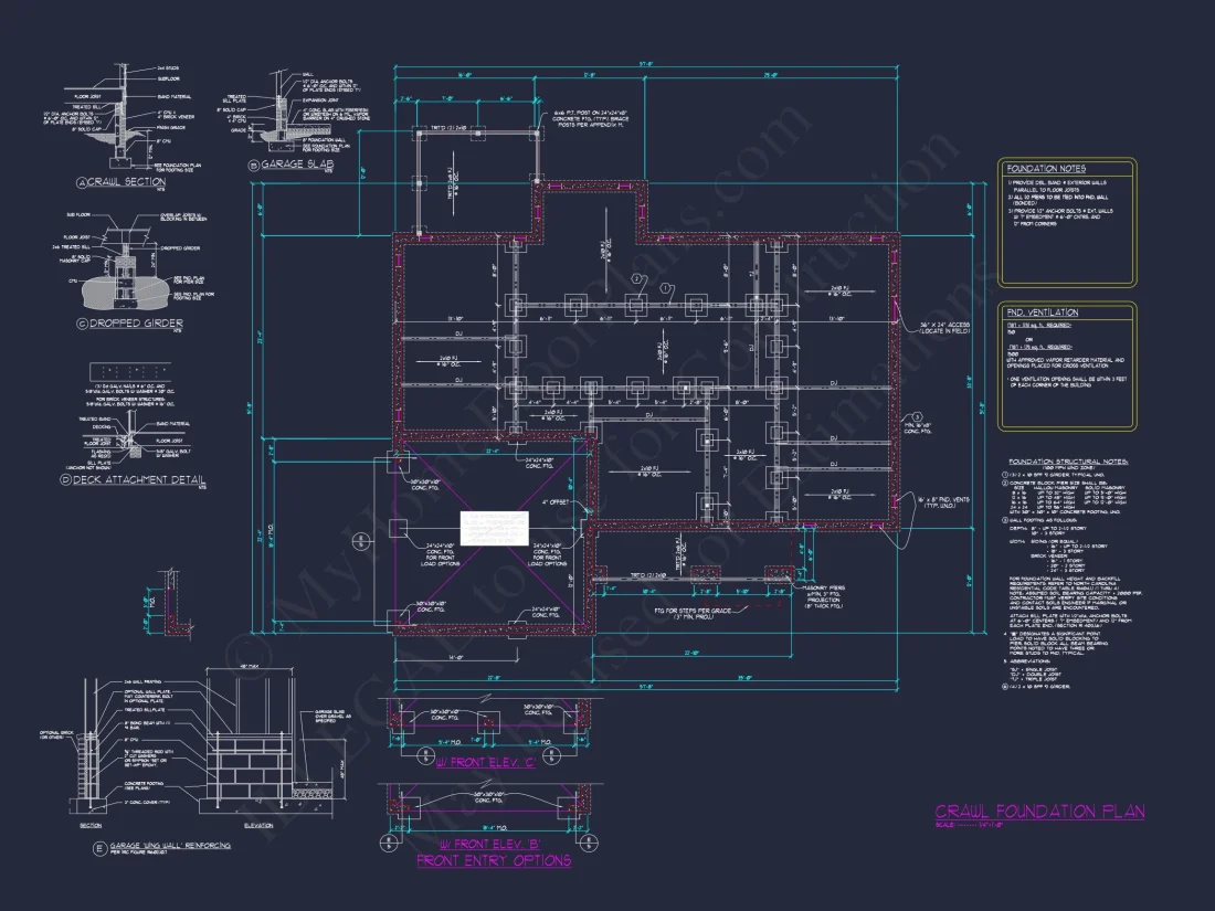 Craftsman house Design with 4 Bed Floor Plan & CAD Blueprint