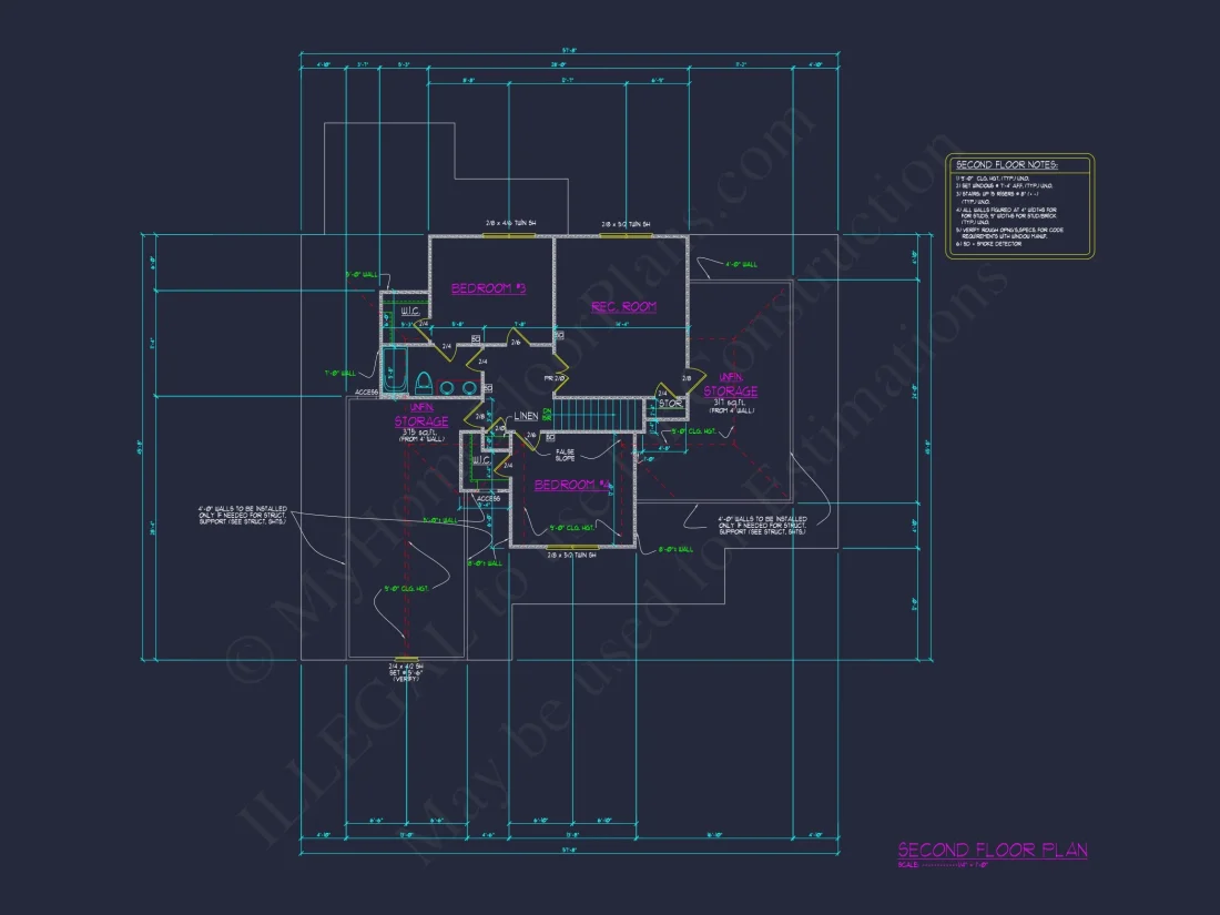 Craftsman house Design with 4 Bed Floor Plan & CAD Blueprint