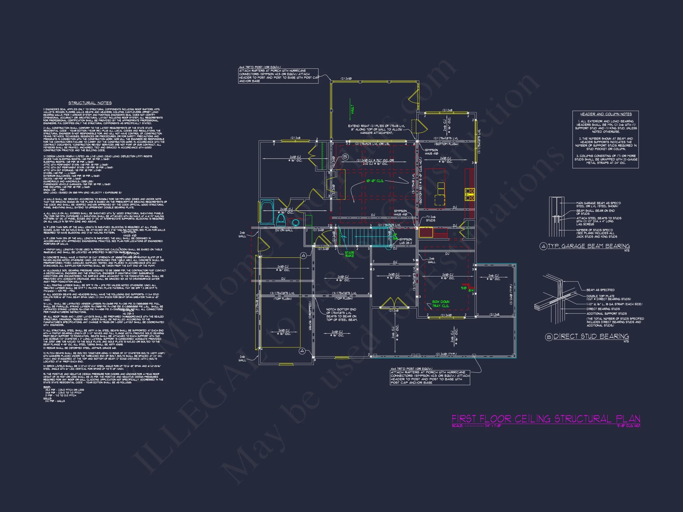 Modern house Plan with 3 Floors, CAD Blueprint & Designs