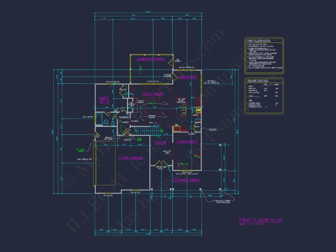 Modern house Plan with 3 Floors, CAD Blueprint & Designs