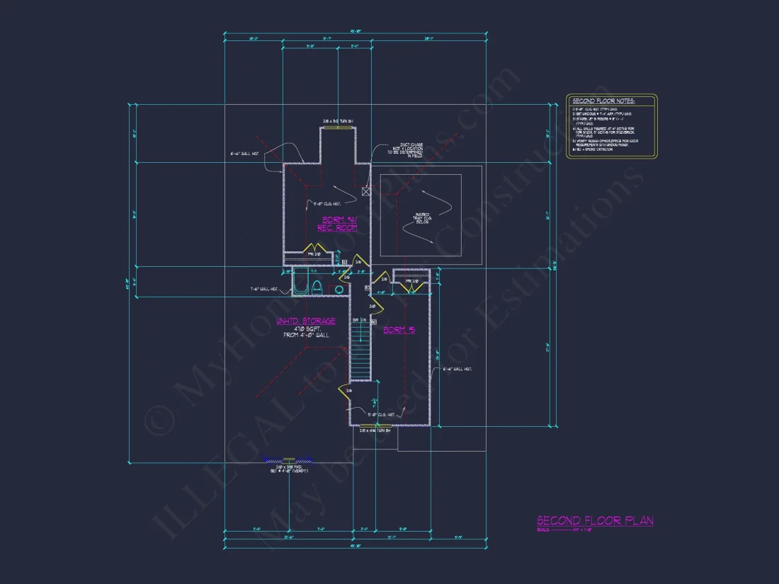 house Design Blueprint: 1.5 Story Traditional Floor Plan CAD