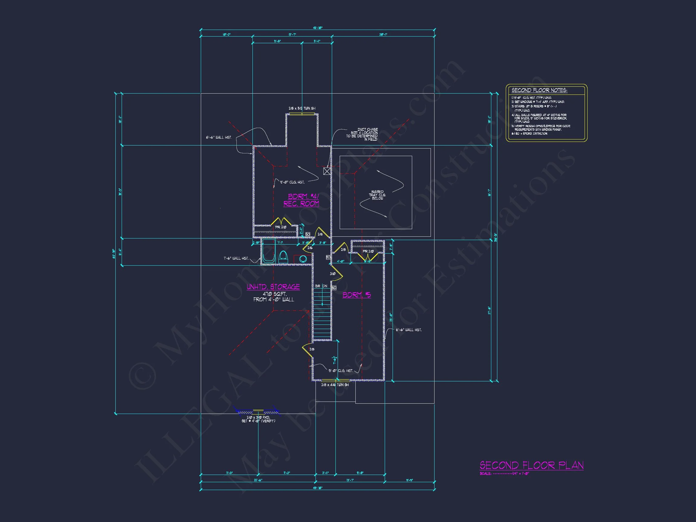 house Design Blueprint: 1.5 Story Traditional Floor Plan CAD