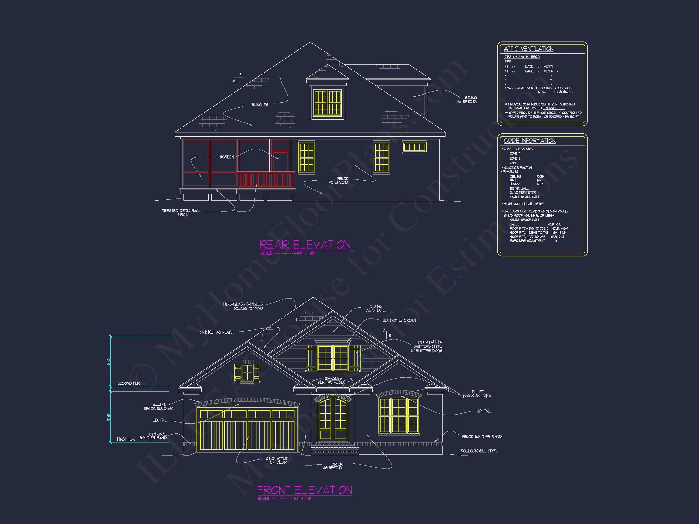 house Design Blueprint: 1.5 Story Traditional Floor Plan CAD