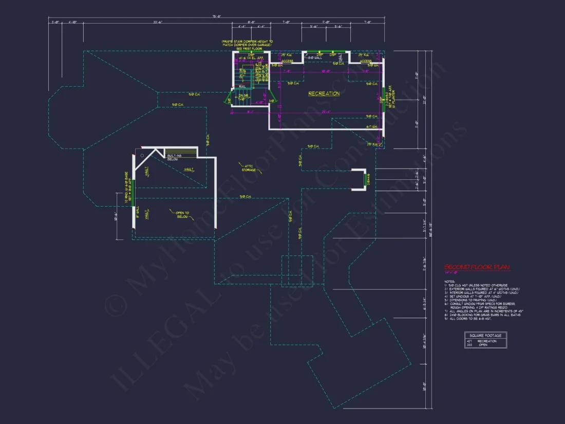 Traditional Craftsman house Plan with 4 Bedrooms and CAD Designs