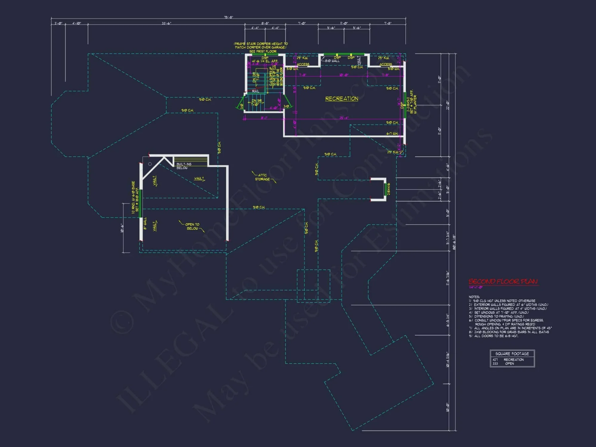 Traditional Craftsman house Plan with 4 Bedrooms and CAD Designs